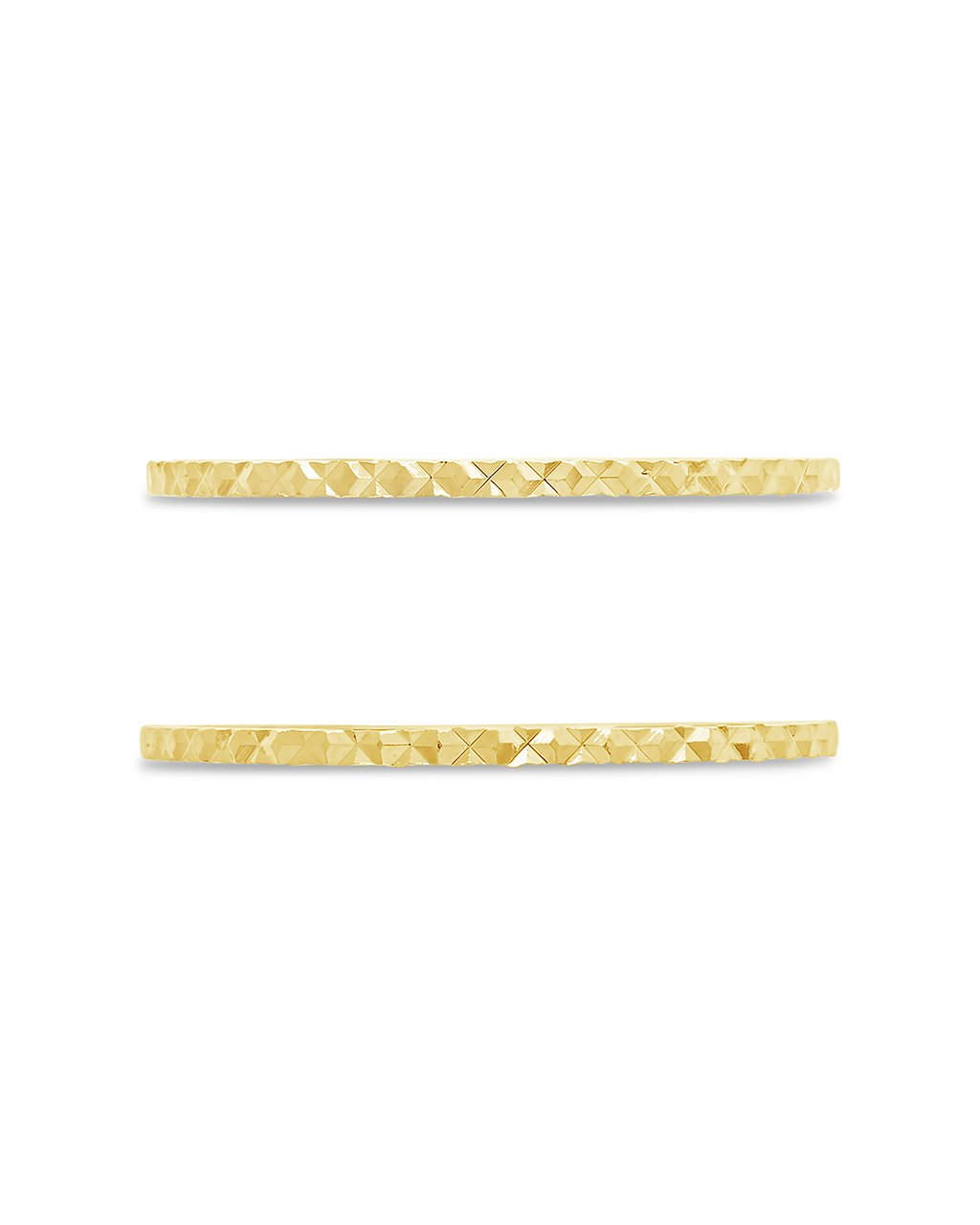 Sterling Silver Diamond Cut Ring Set of 2 - Sterling Forever