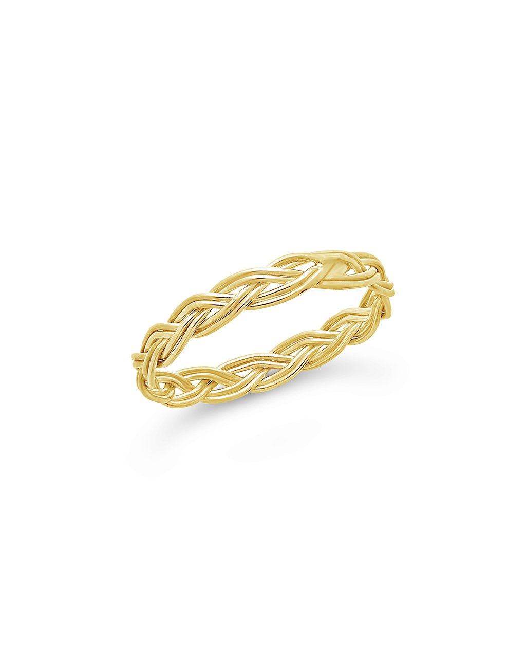 Sterling Silver Braided Twist Band - Sterling Forever