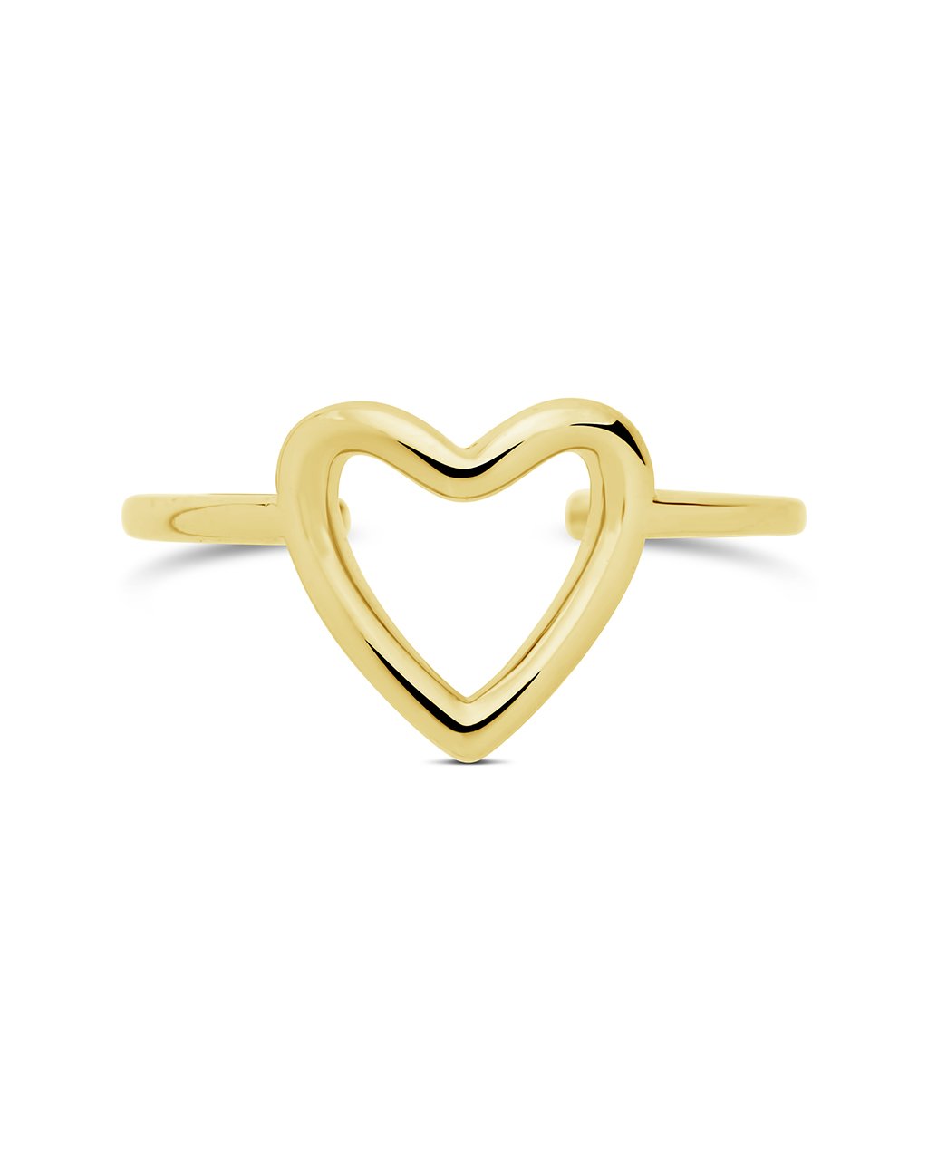 Sterling Silver Open Heart Ring Ring Sterling Forever Gold