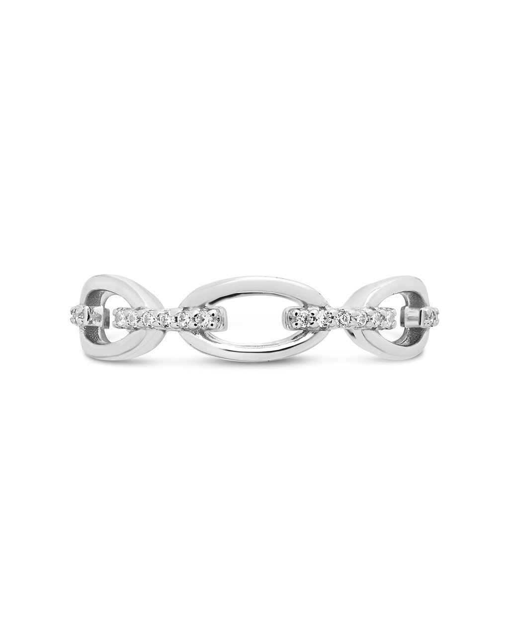 Sterling Silver Open Chain Link Ring Ring Sterling Forever 