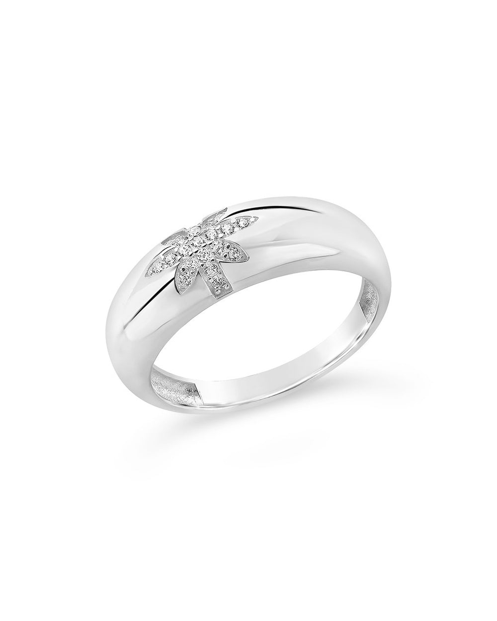 Sterling Silver CZ Burst Band Ring Ring Sterling Forever