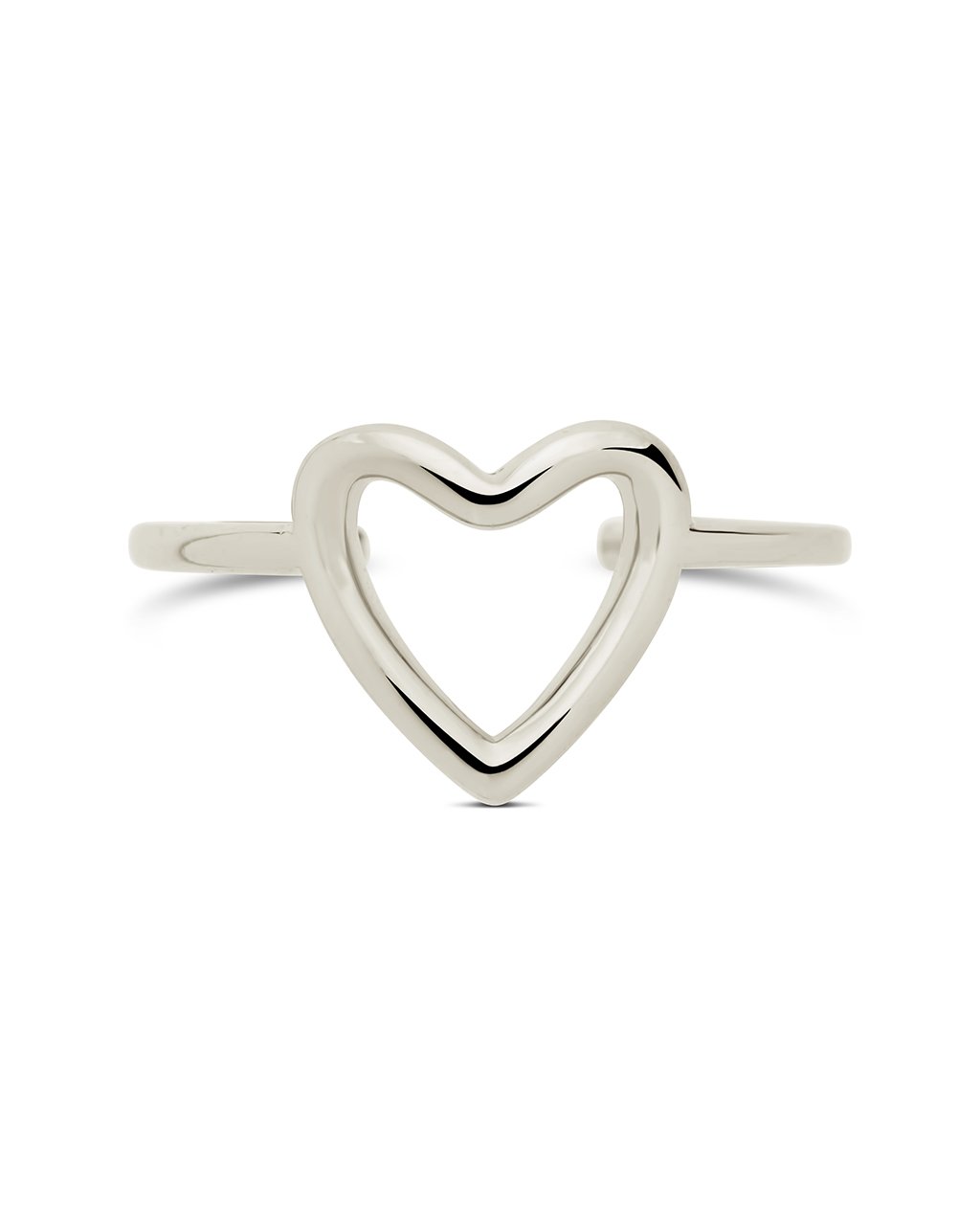 Sterling Silver Open Heart Ring Ring Sterling Forever Silver 