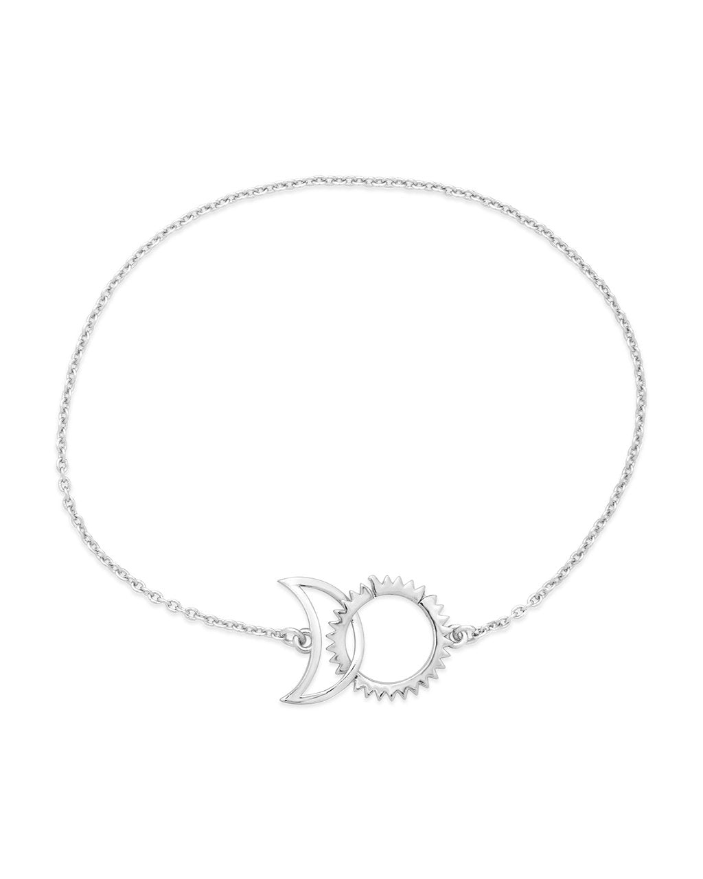 Interlocking Sun and Moon Bracelet - Sterling Forever