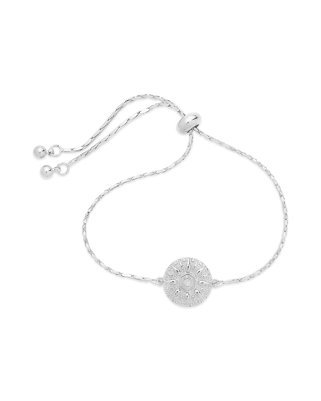 Sun Disk Bolo Bracelet - Sterling Forever