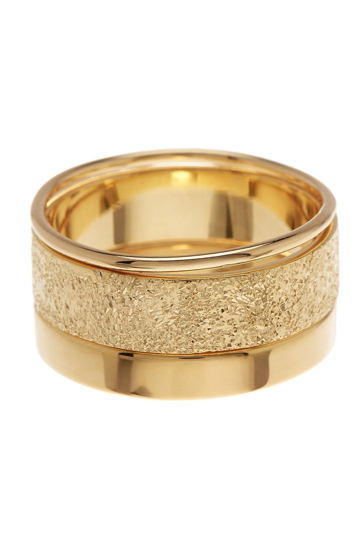 Sterling Silver Textured Stack Rings - Set of 3 - Sterling Forever