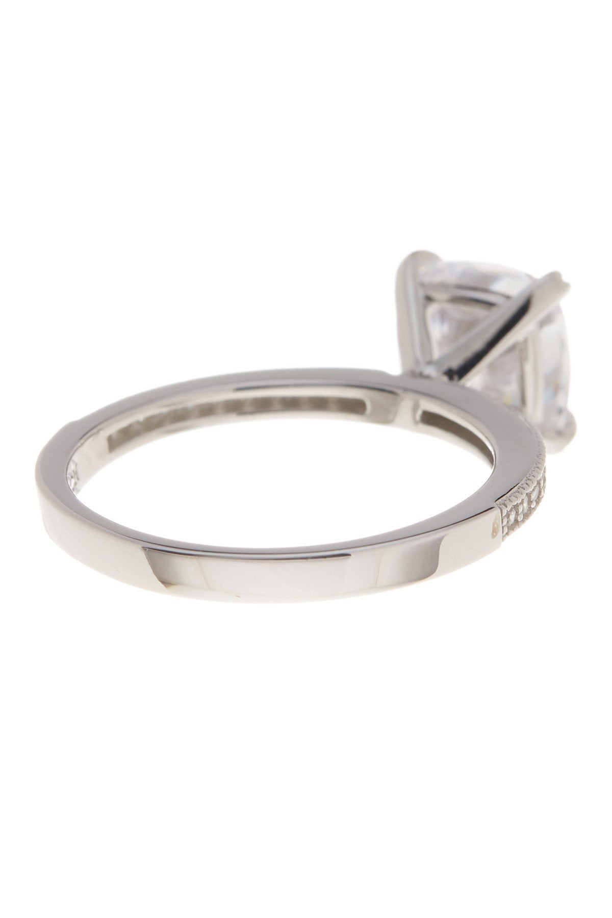 Sterling Silver Cushion CZ Solitaire Ring - Sterling Forever