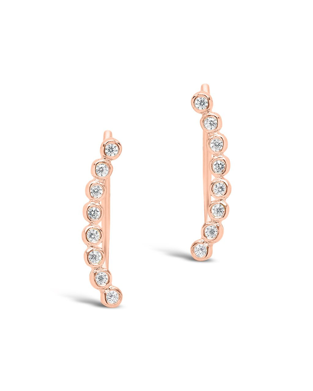 Sterling Silver Bezel Mini Ear Crawler - Sterling Forever