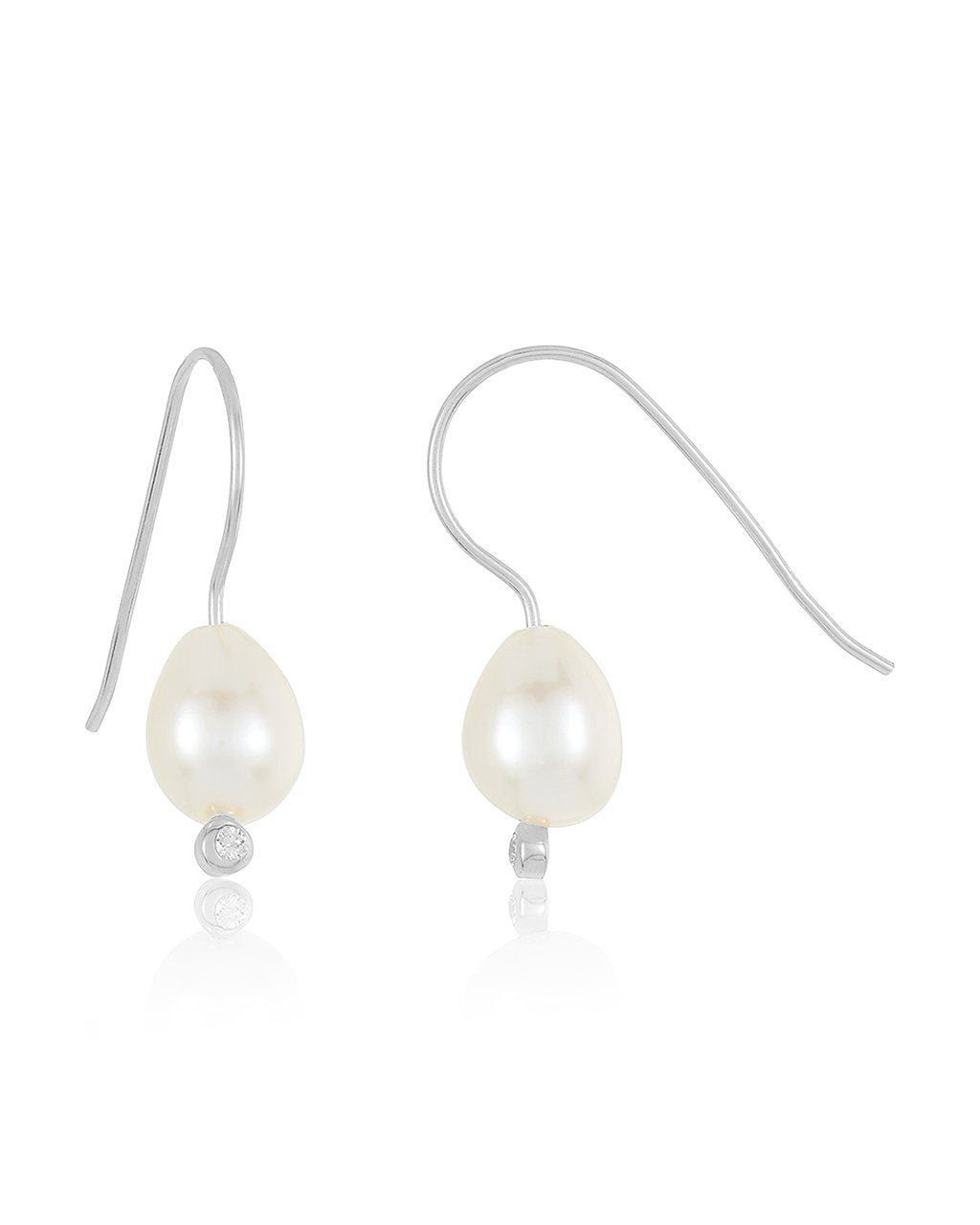 Sterling Silver Pearl Dangle Earrings - Sterling Forever