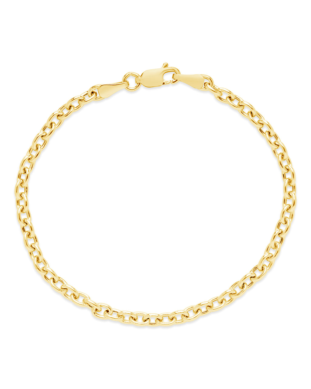 14K Italian Gold Rolo Chain Bracelet Fine Bracelet SF Fine 14K Yellow Gold 