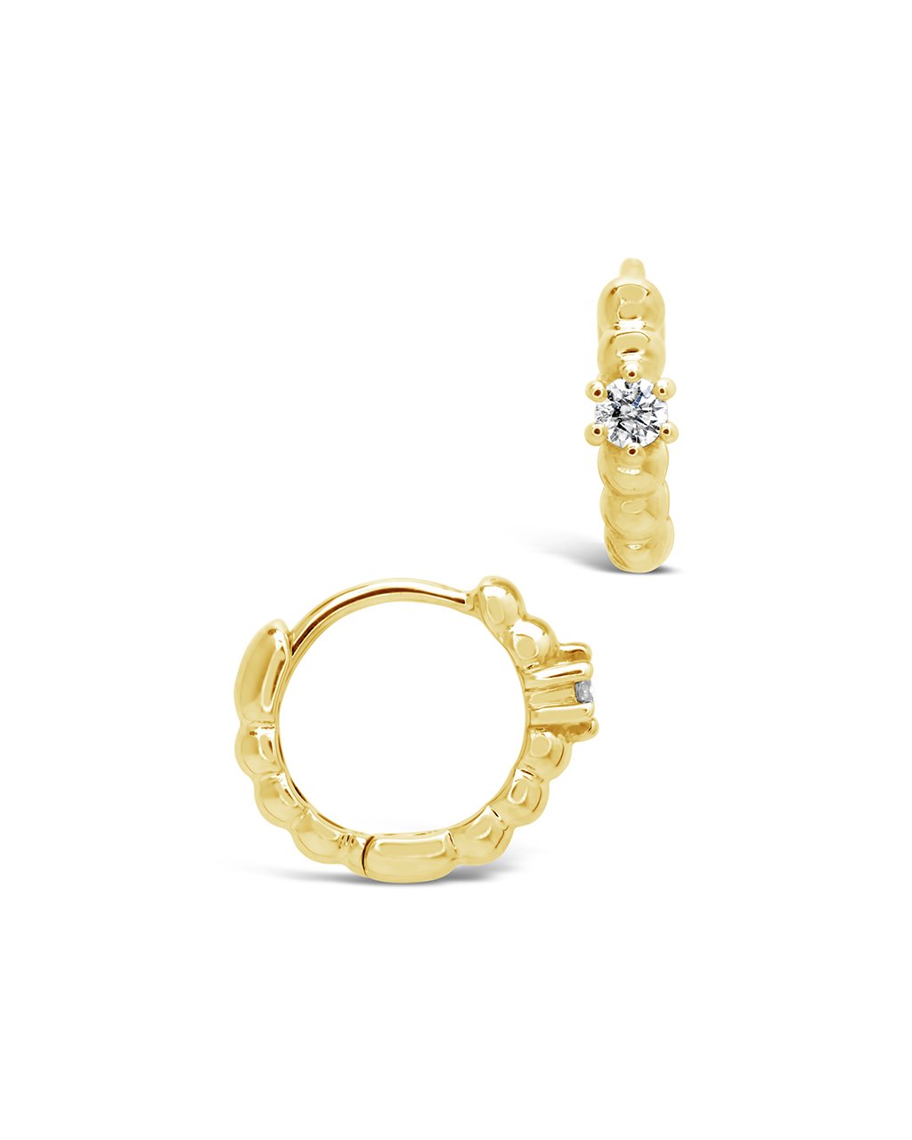 14K Gold Plated Huggie Hoop Earrings - A New Day™