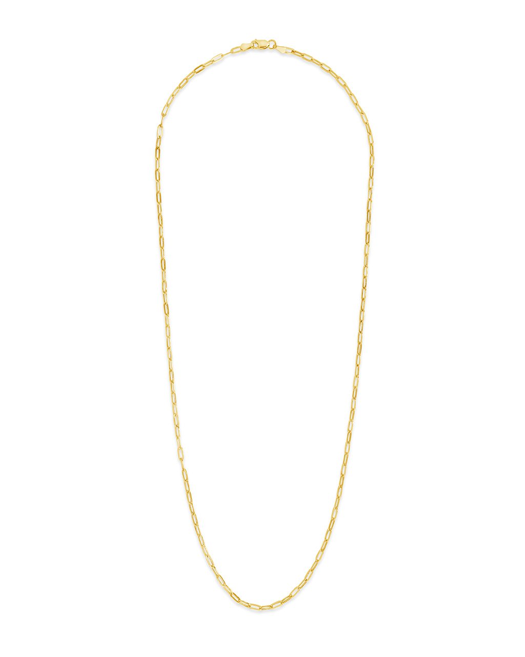 14K Italian Gold Paperclip Chain Fine Necklace SF Fine 