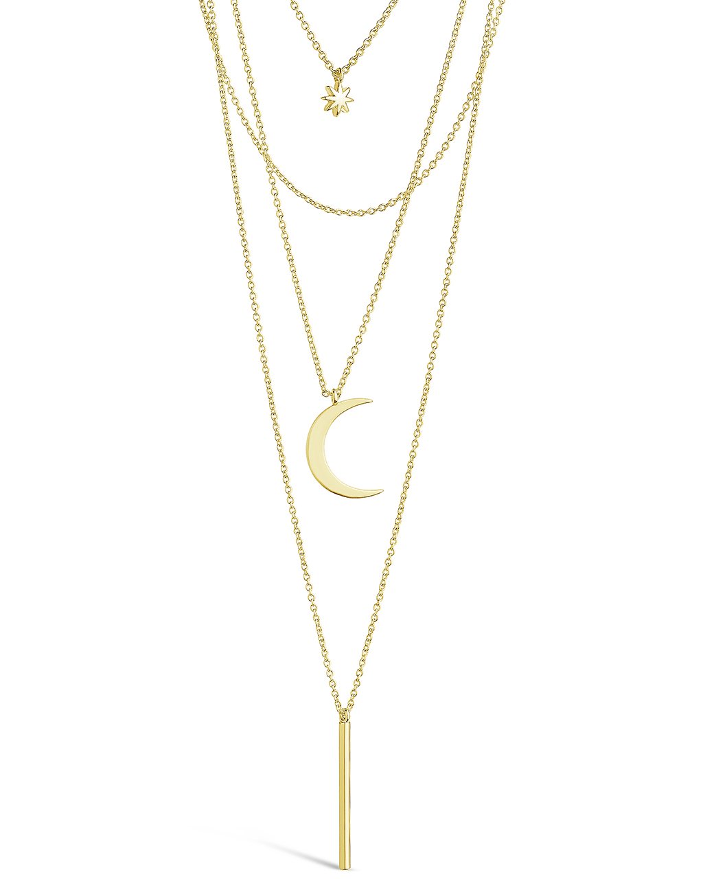 Petite Brass Bar and Sterling Layering Necklace Petite Brass Bar and Sterling Layering Necklace