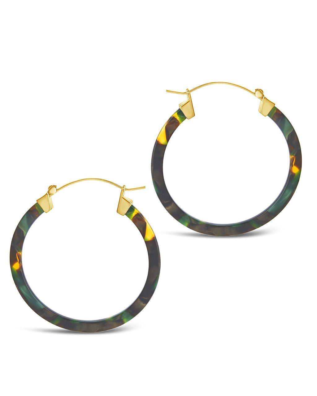 50mm Resin Hoop Earrings - Sterling Forever