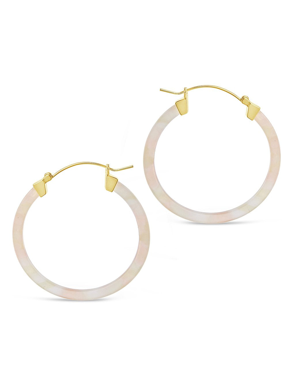 50mm Resin Hoop Earrings - Sterling Forever