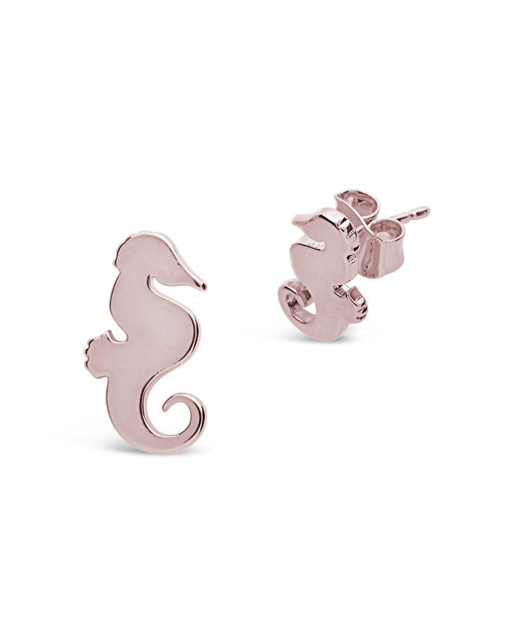 Sterling Silver Seahorse Stud Earrings - Sterling Forever