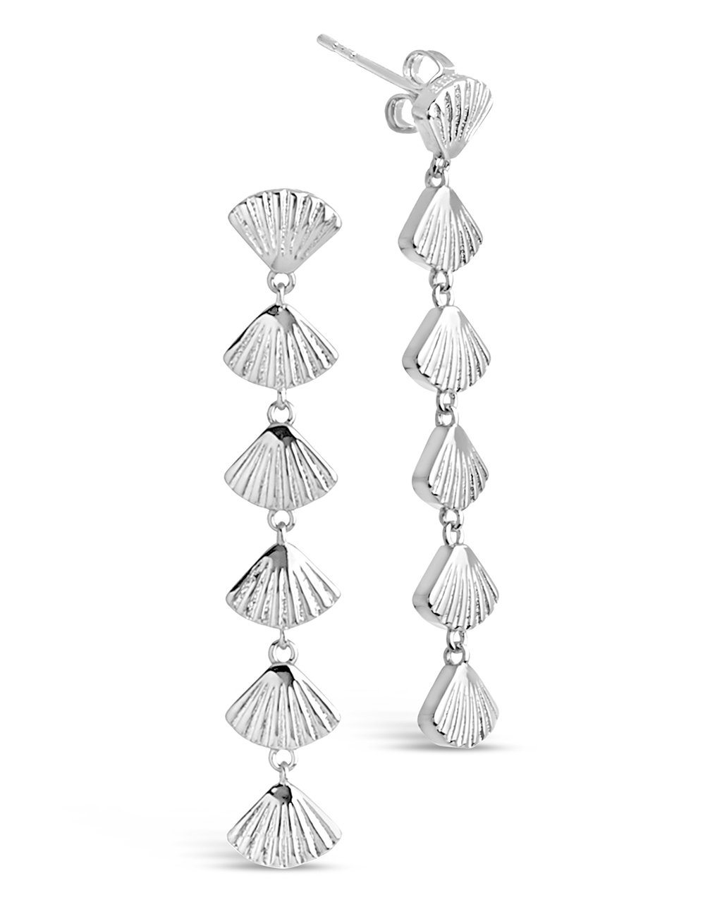 Scallop Shell Drop Earrings - Sterling Forever