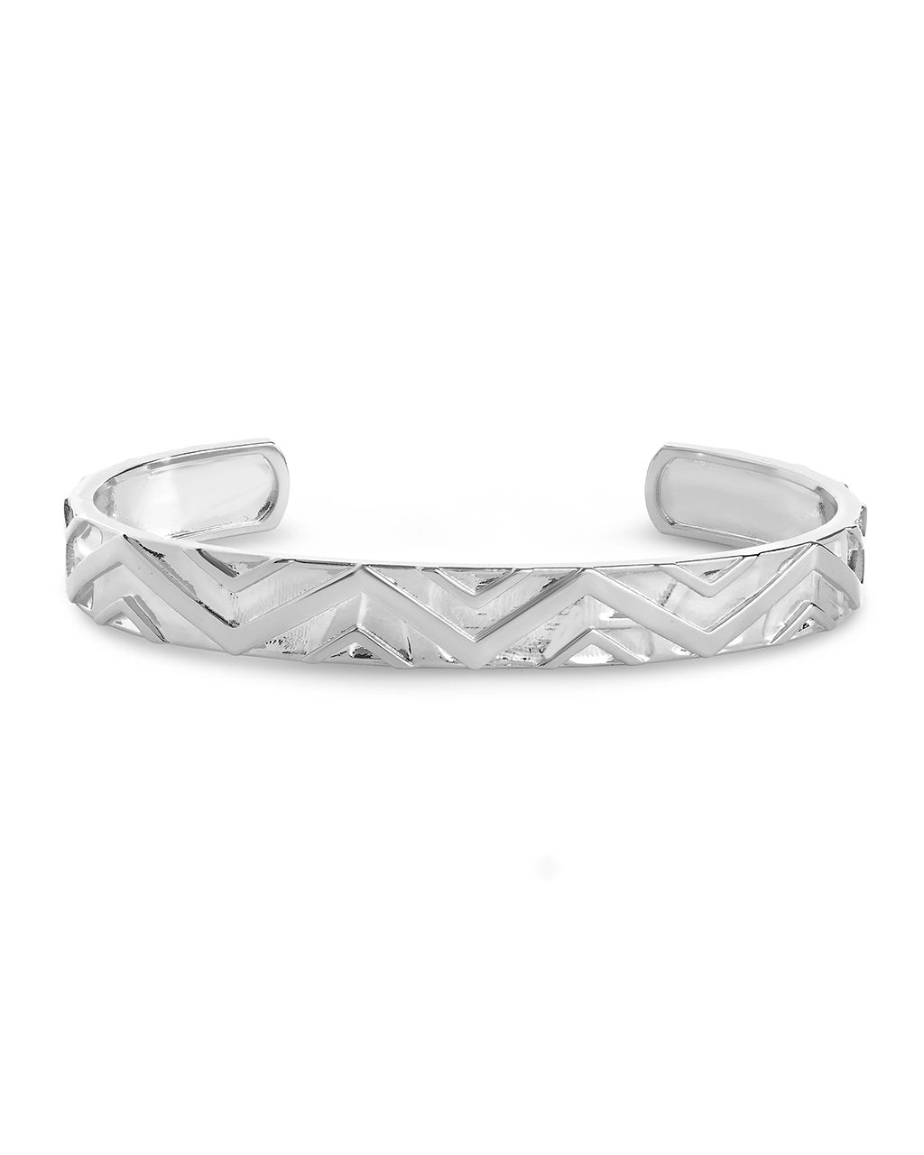 Polished Chevron Cuff - Sterling Forever