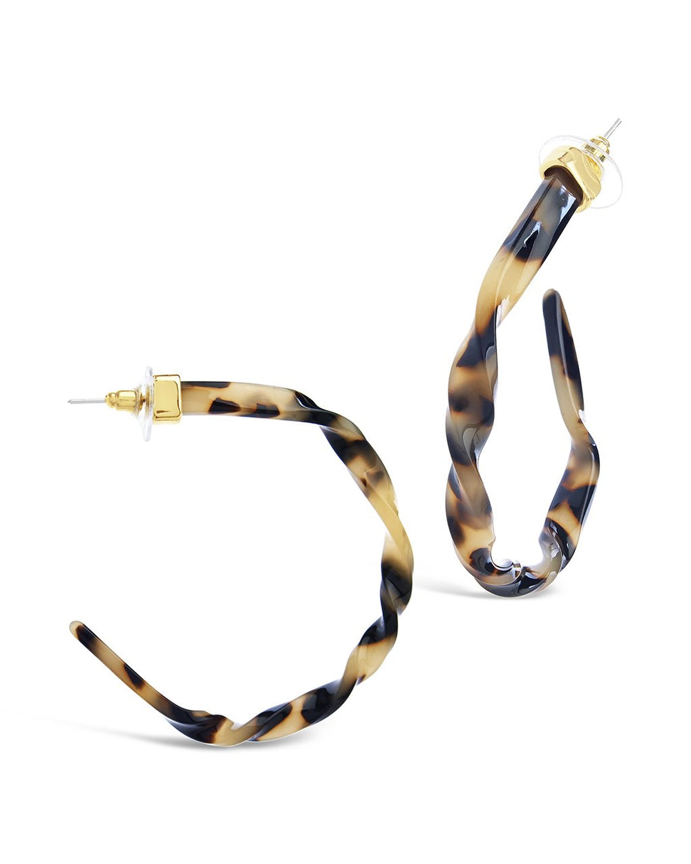 Twist Resin Hoops - Sterling Forever