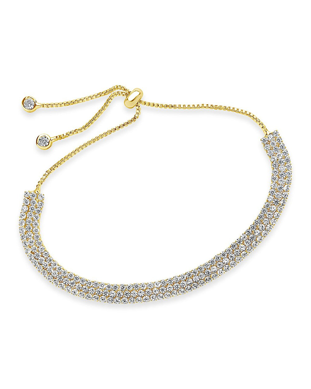 CZ Triple Slider Bracelet - Sterling Forever