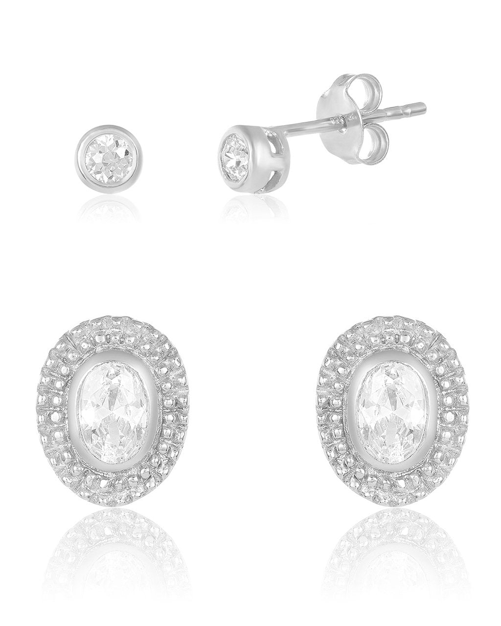 Embellished CZ Stud Set of 2 - Sterling Forever