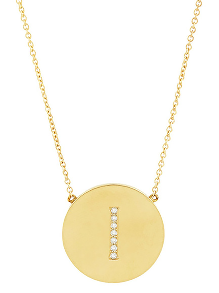 14K Gold Vermeil CZ Round Initial Necklace - Sterling Forever