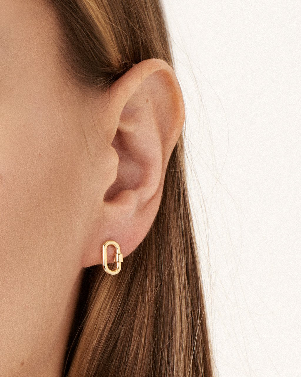 Polished Carabiner Lock Studs Earring Sterling Forever