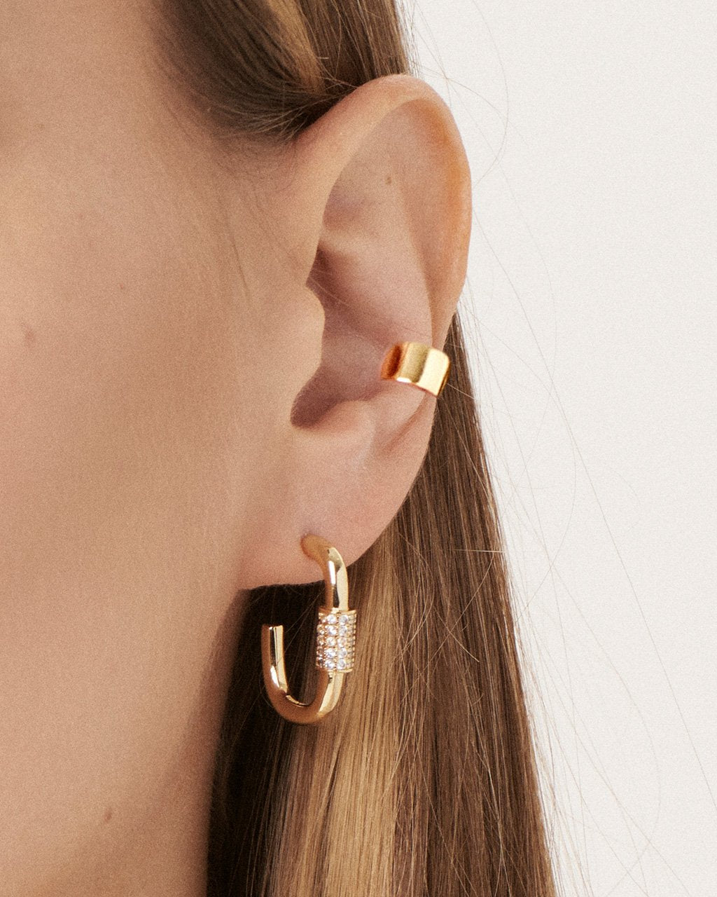 Oval Carabiner Hoops Earring Sterling Forever