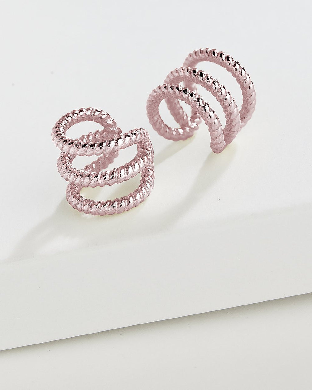 Braided Triple Row Ear Cuff Set of 2 - Sterling Forever