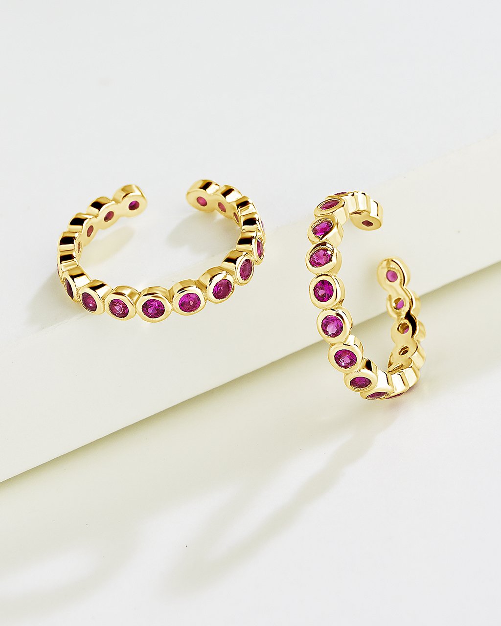 Delicate Bubble CZ Ear Cuff Set of 2 - Sterling Forever