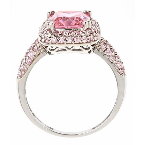 Legacy Ring with Pink Diamond CZs - Sterling Forever
