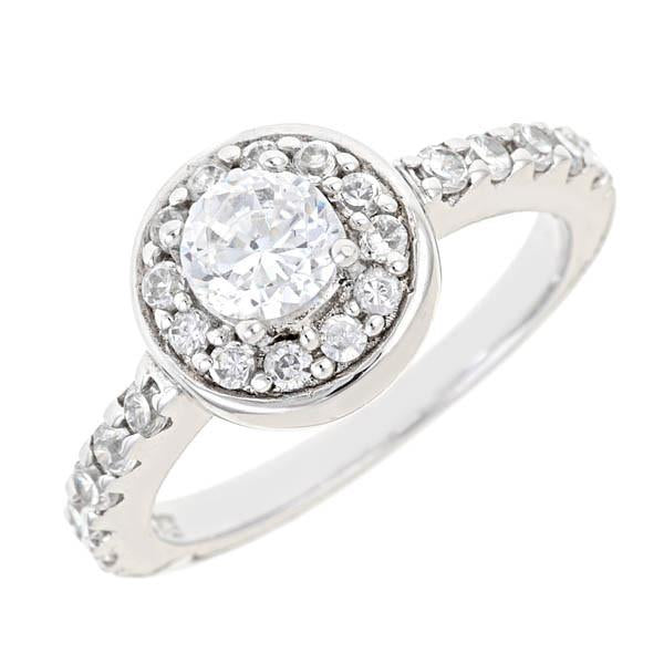 Sterling Silver Heidi's Brilliant Diamond Cubic Zirconia Ring - Sterling Forever