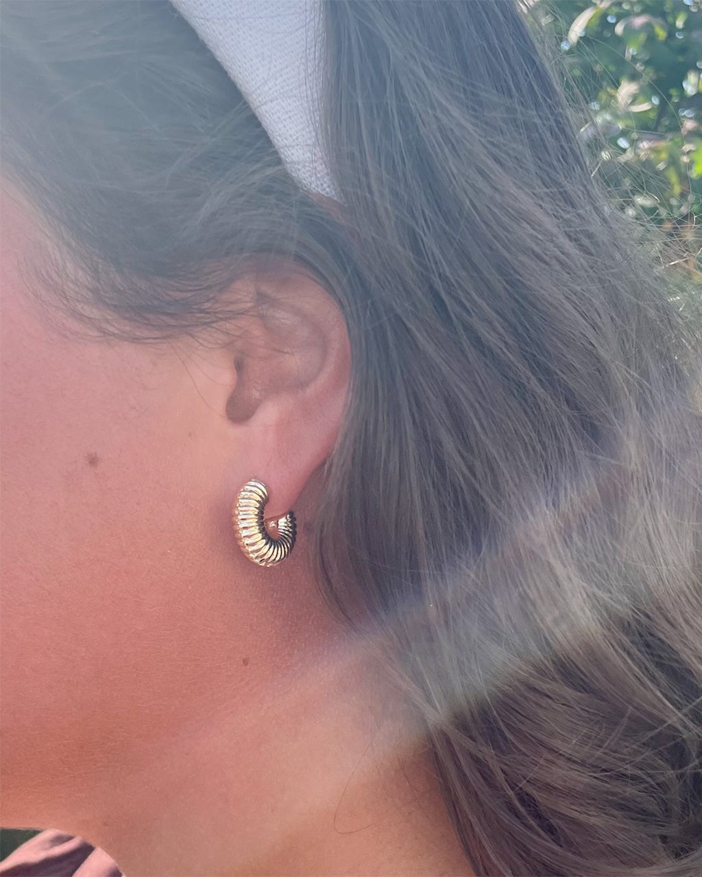 Celia Hoop Earrings Satin Silver – Eliza B's