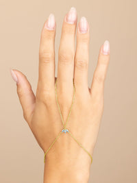 Amari Lotus CZ Hand Chain - Sterling Forever