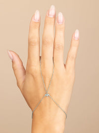 Amari Lotus CZ Hand Chain - Sterling Forever