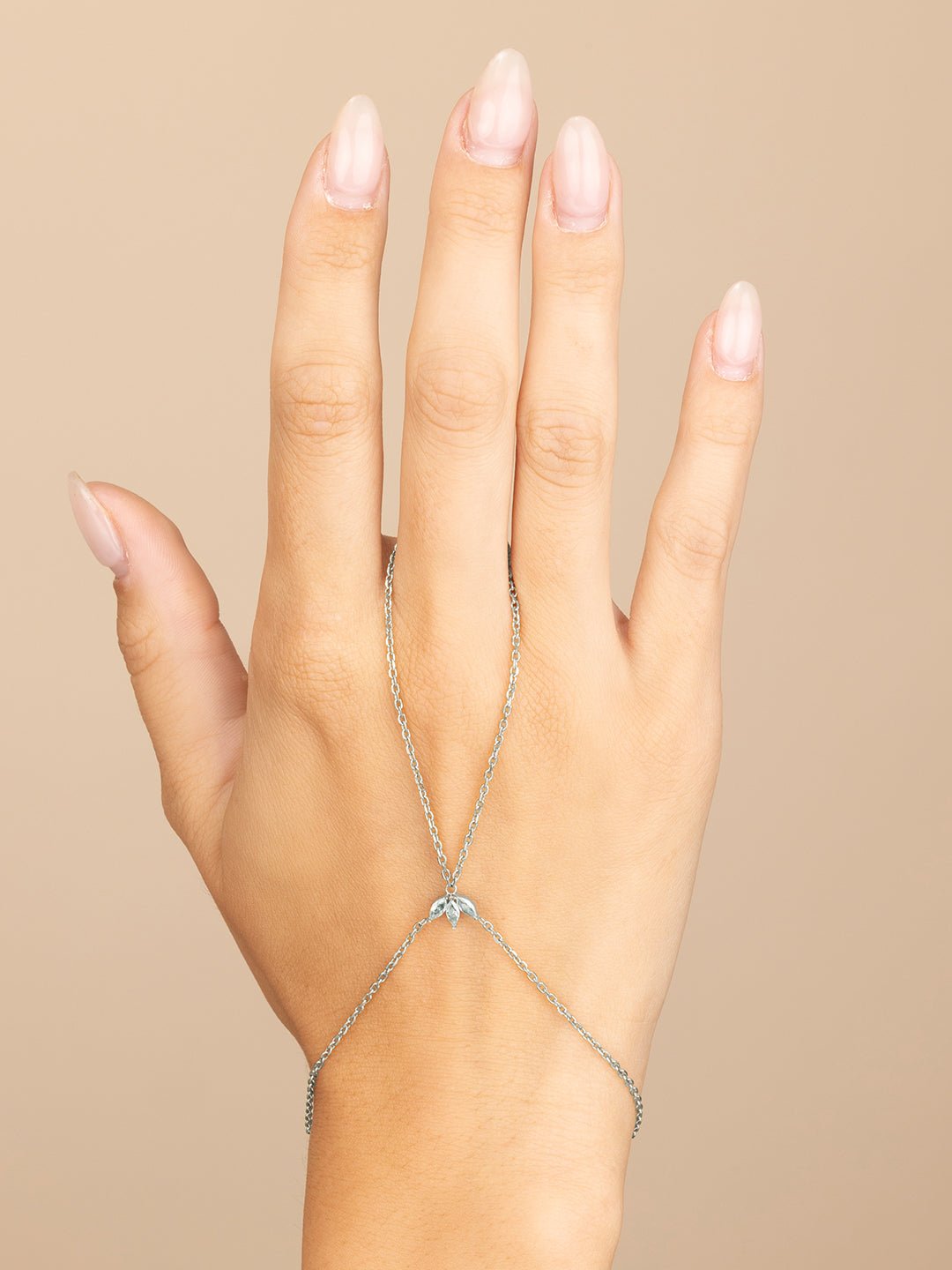 Amari Lotus CZ Hand Chain - Sterling Forever