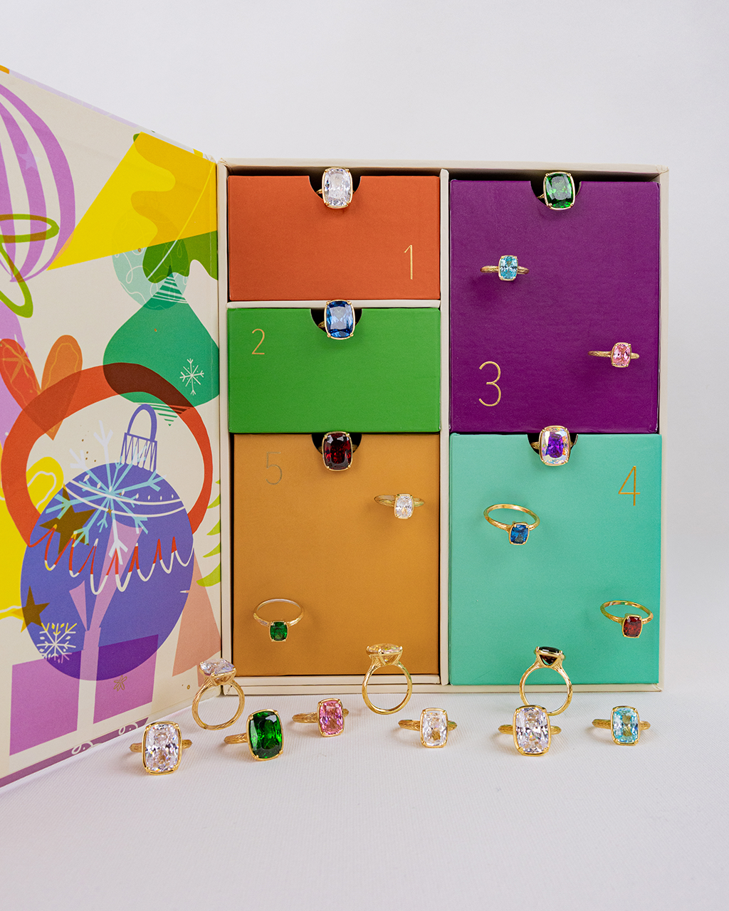 5-Day Elongated Cushion Ring Mystery Advent Calendar
