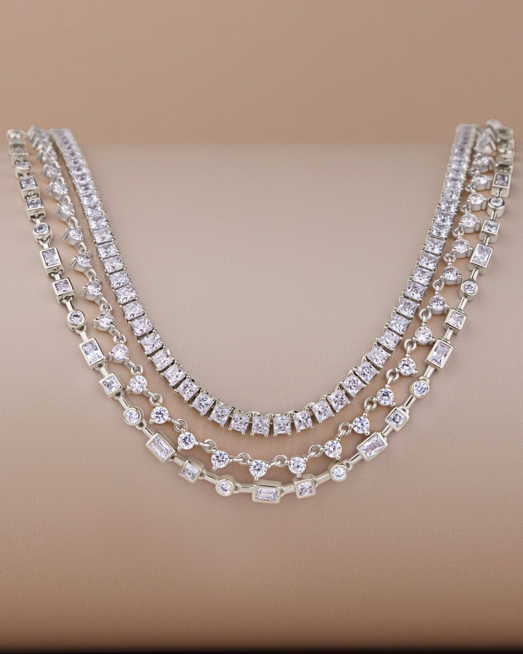 Brette Adjustable CZ Tennis Necklace - Sterling Forever