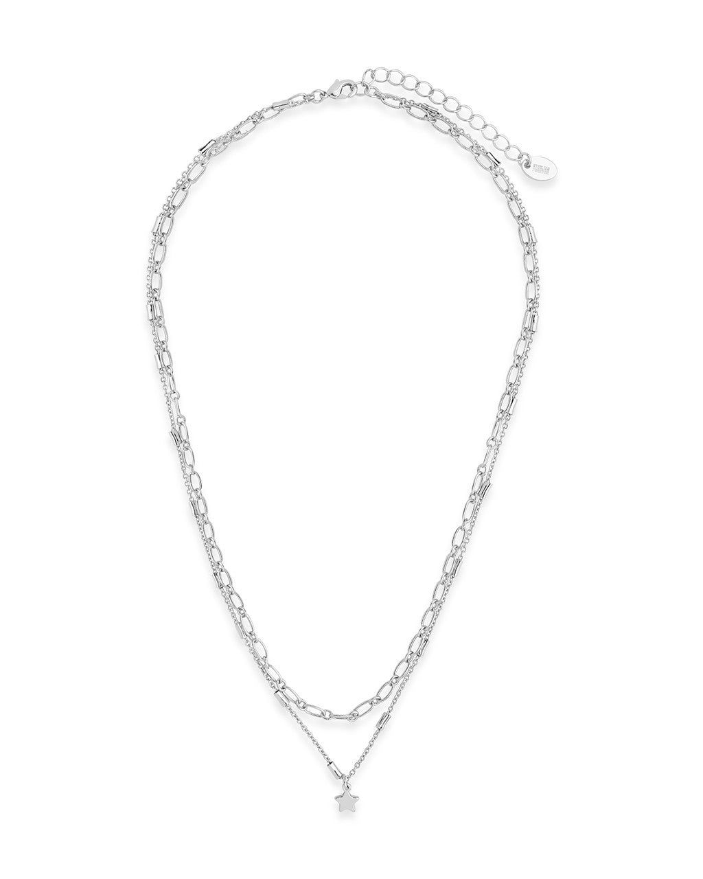 Linked Star Charm Layered Choker Necklace