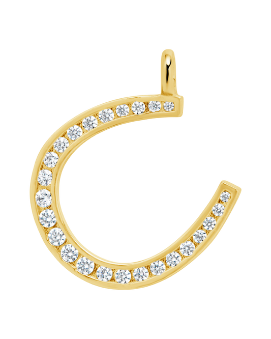 CZ Horseshoe Charm