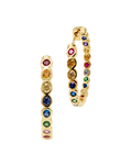 Helene Bezel Rainbow CZ Earring
