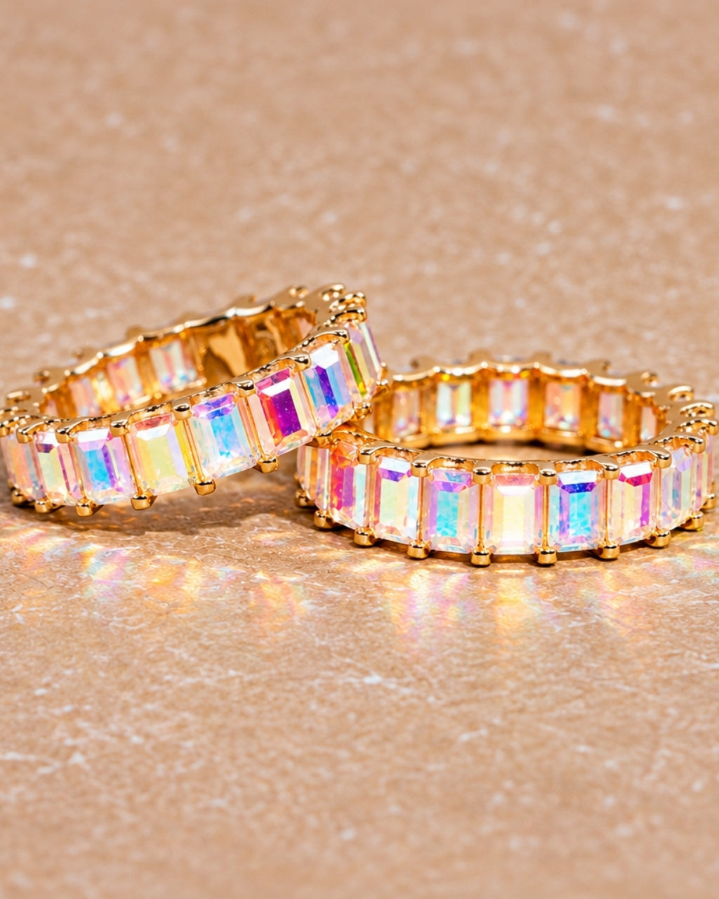 Sterling Silver Rio Baguette Iridescent CZ Ring