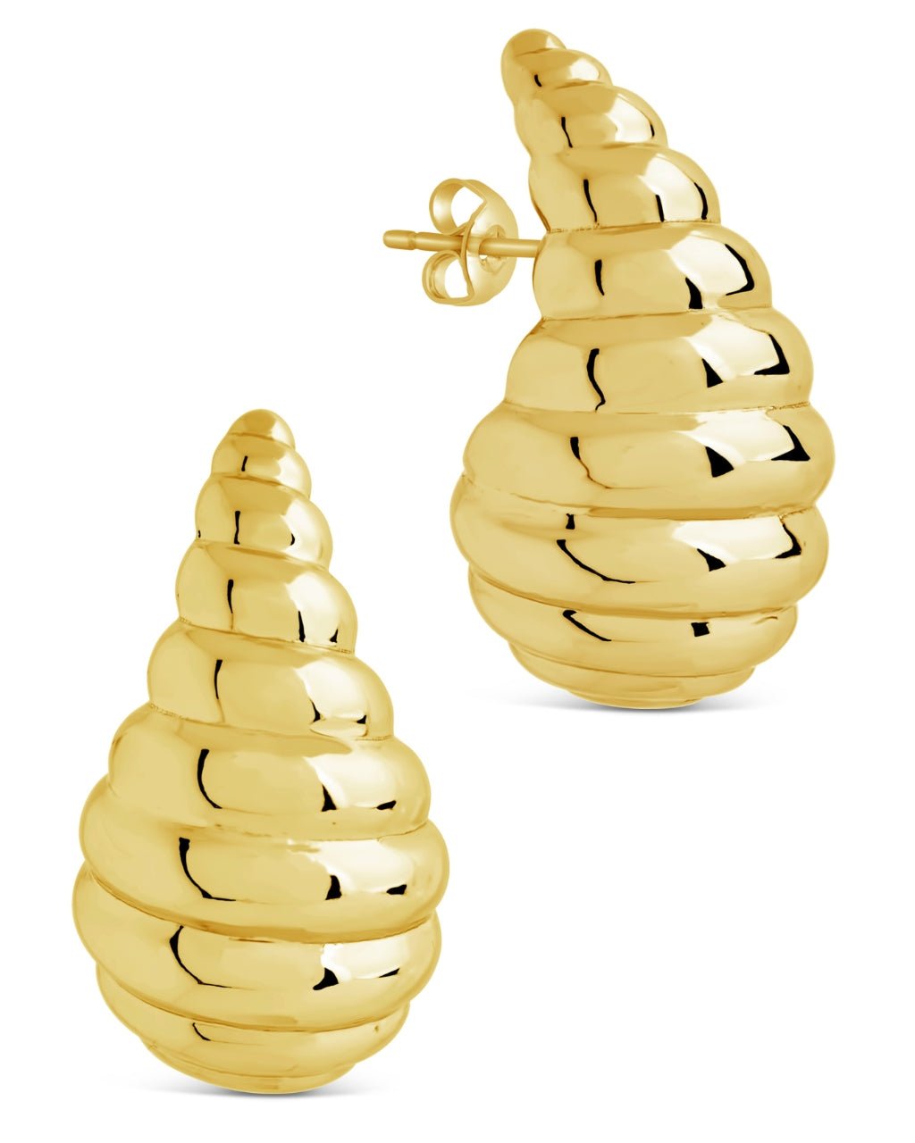Corinne Twisted Polished Earrings - Sterling Forever
