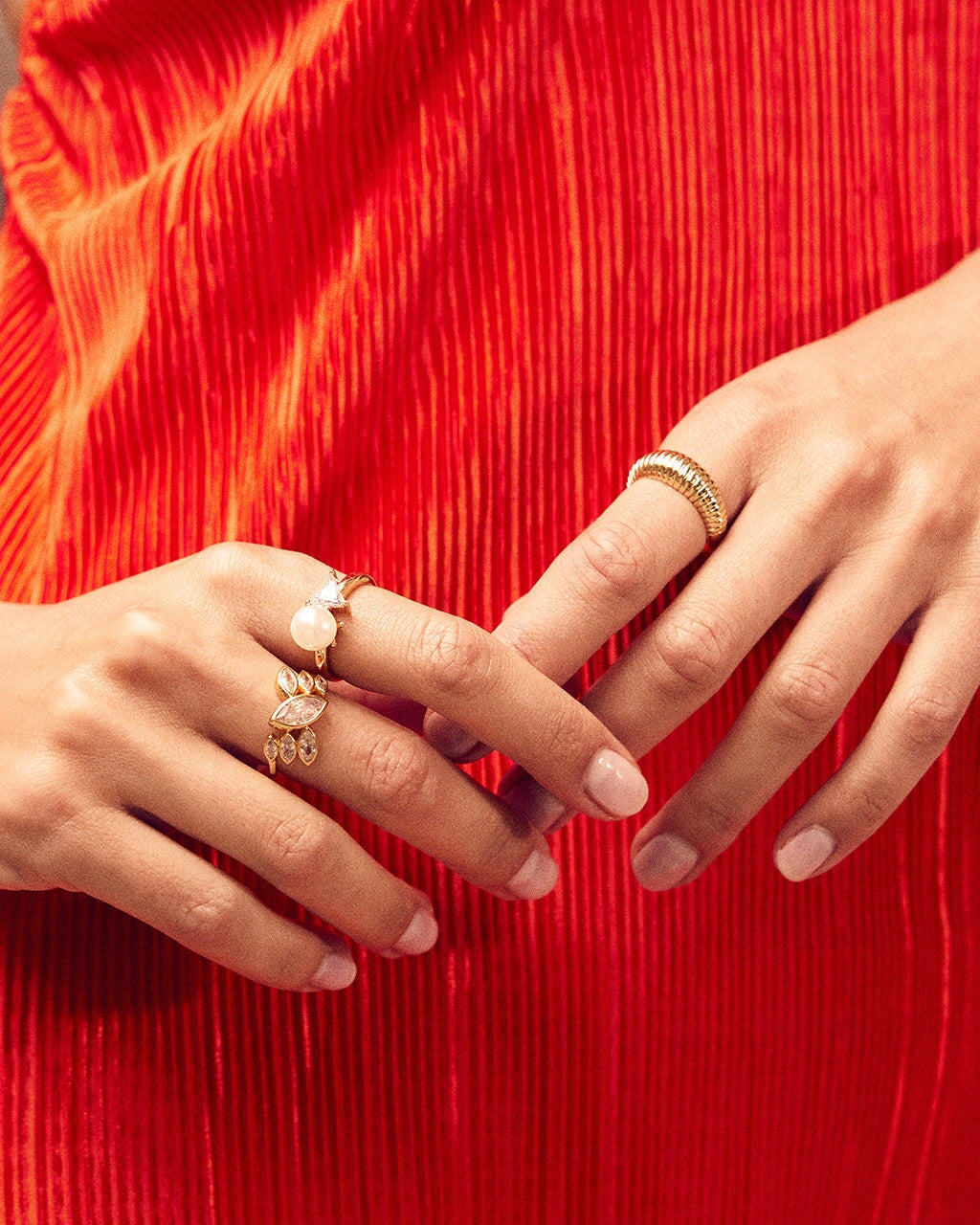 Ribbed Open Bombe Ring Ring Sterling Forever 
