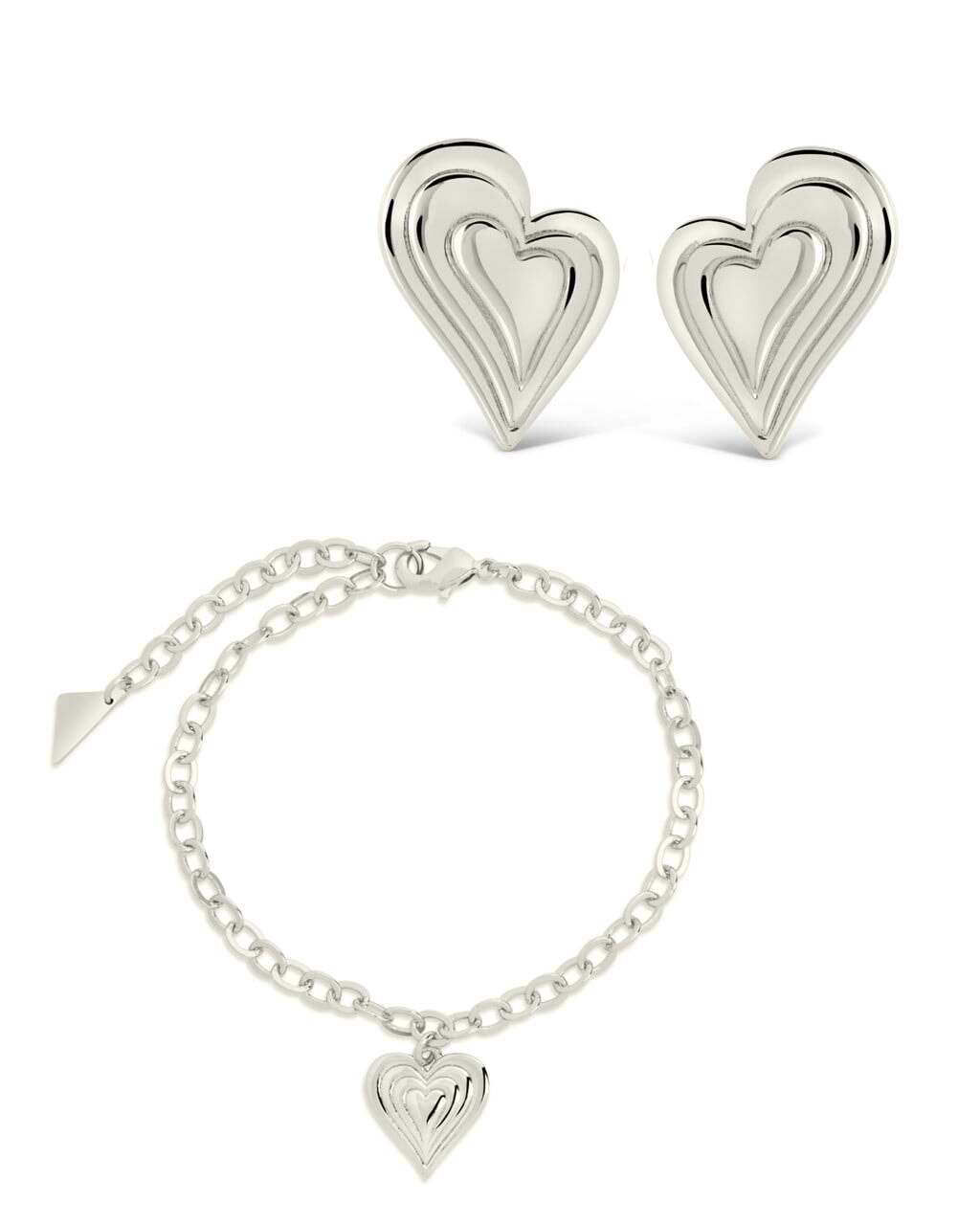 Beating Hearts Matching Set Bundles Sterling Forever Silver 
