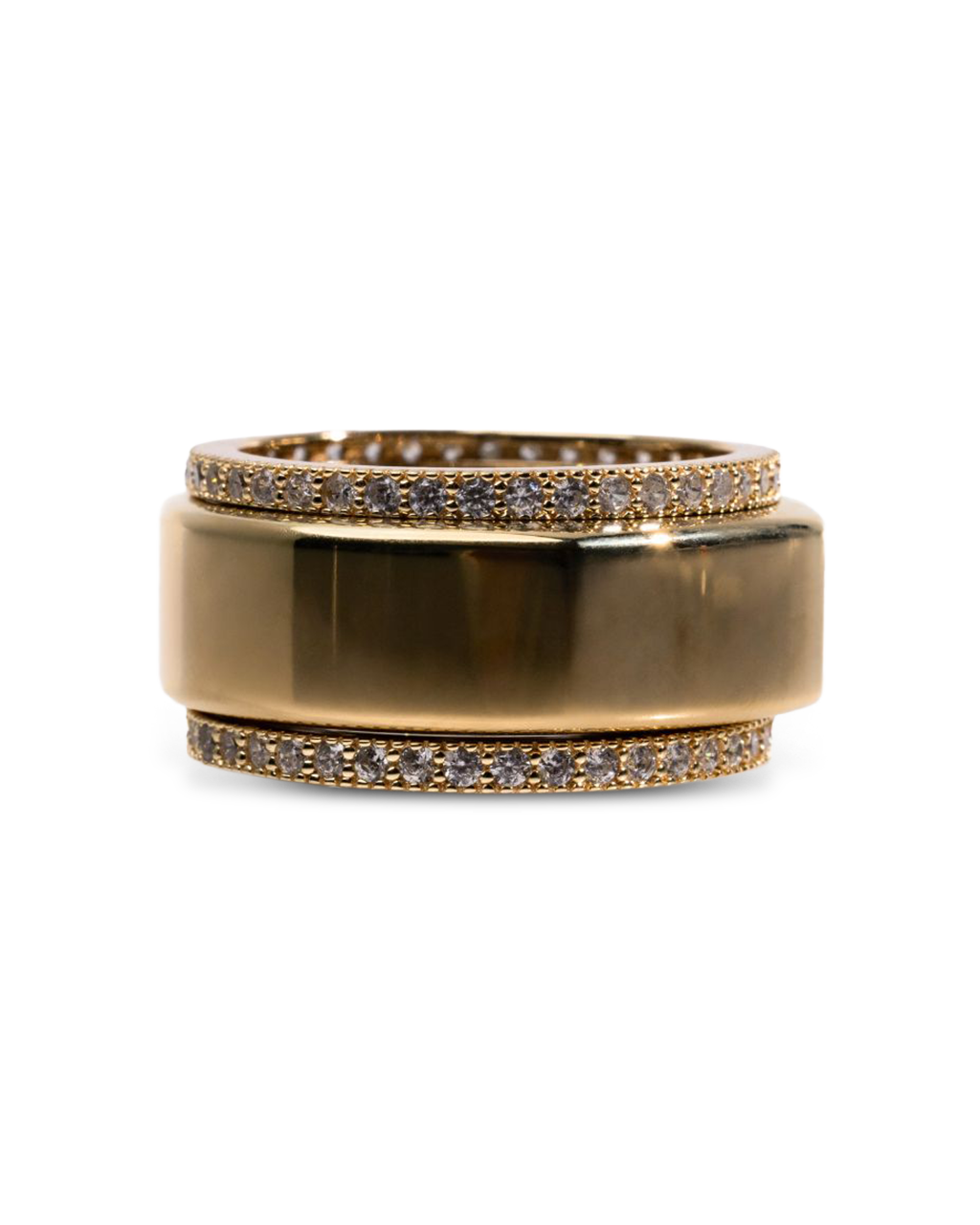Smart Ring CZ Band Set of 2