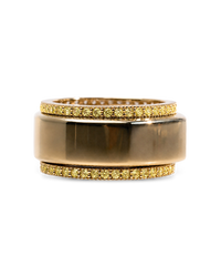 Smart Ring Canary CZ Band Set of 2