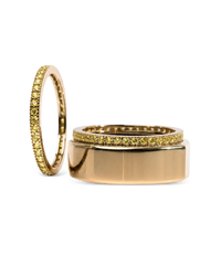 Smart Ring Canary CZ Band Set of 2