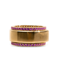 Smart Ring Amethyst CZ Band Set of 2