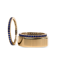 Smart Ring Sapphire CZ Band Set of 2