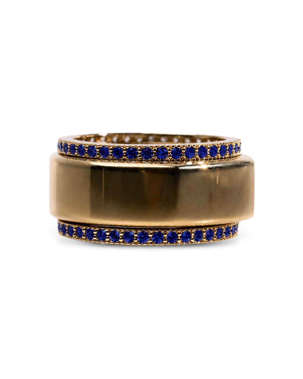 Smart Ring Sapphire CZ Band Set of 2